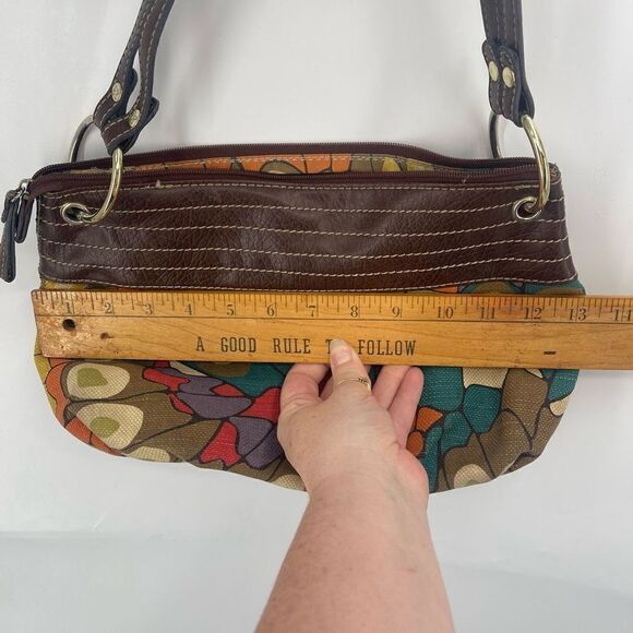 Relic Womens Shoulder Bag Hobo Zip Closure Double Strap Multicolor Butterfly - Picture 10 of 15